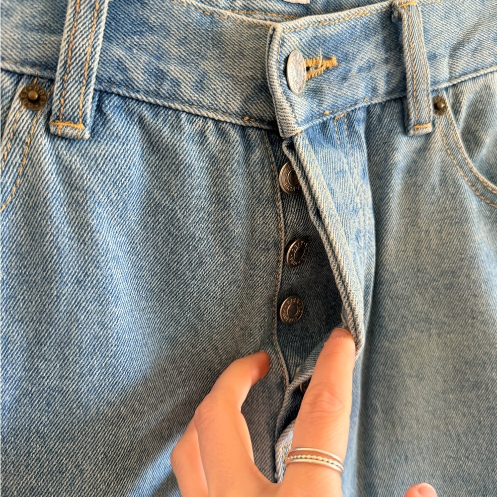 NWOT Obey Light Blue Denim Jeans with Branded Waist Patch - Picture 2 of 7